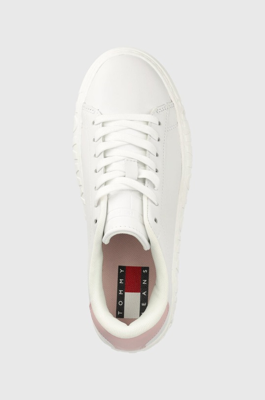Tommy Jeans sneakersy skórzane NEW CUPSOLE LEATHER biały EN0EN02137