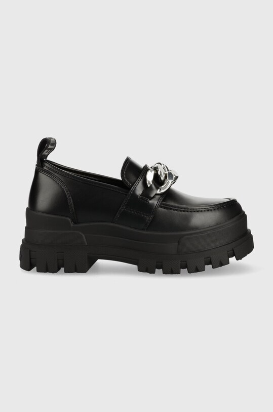Buffalo mokasyny Aspha Chain platforma czarny 1622214.BLK