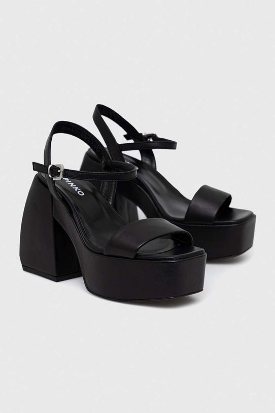 Kožne sandale Pinko Fantine 100655.A0N9.Z99 crna SS23