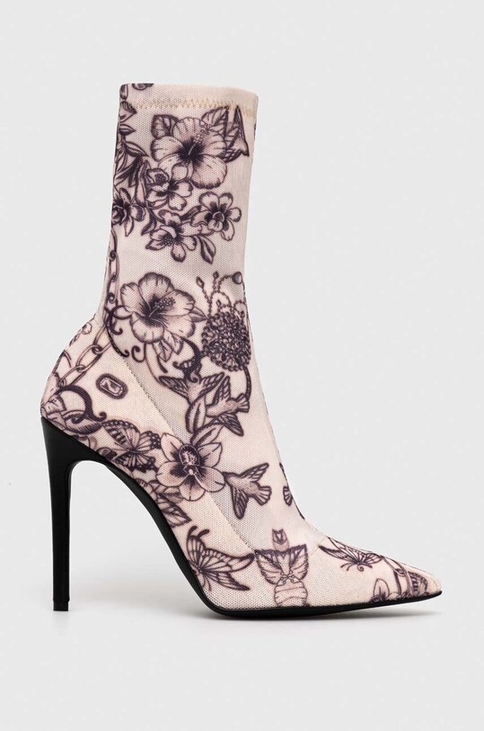 Pinko stivaletti alla caviglia Valentine stiletto beige 100661.A0O8.NZ8