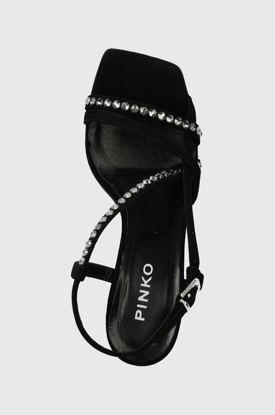 Pinko sandały zamszowe Anais czarny 100670.A0NZ.Z99