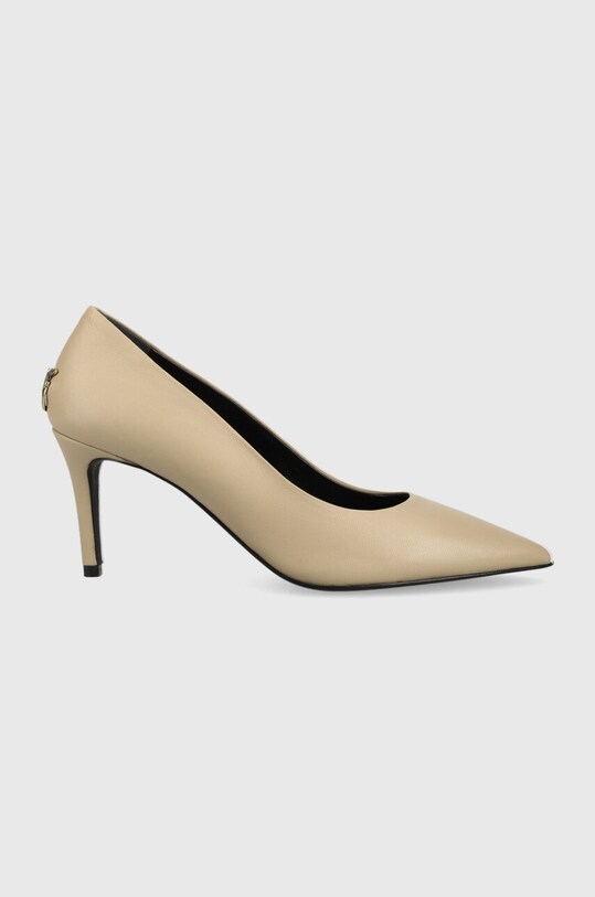 Pinko szpilki skórzane Virgie 5-8 cm beżowy 100674.A0N9.D18