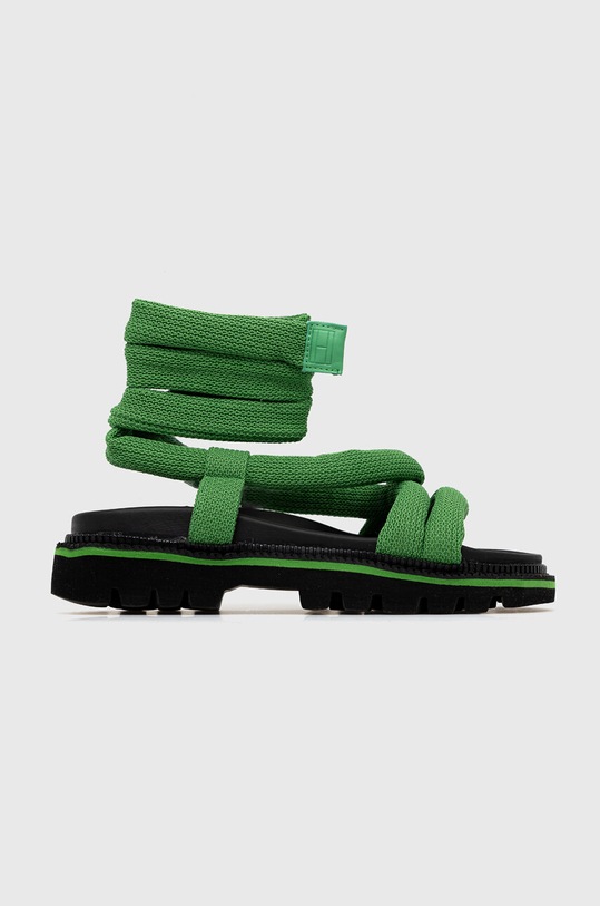 Сандалии Tommy Jeans CHUNKY SANDAL платформа зелёный EN0EN02073