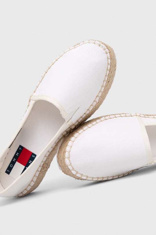 Espadrilky Tommy Jeans FLATFORM ESPADRILLE bílá EN0EN02078
