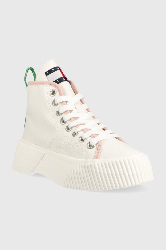 Tommy Jeans trampki VULC PLAT. CANVAS MC EN0EN02091 biały SS23