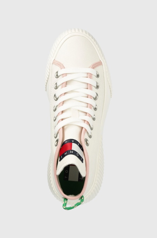 Tommy Jeans trampki VULC PLAT. CANVAS MC biały EN0EN02091