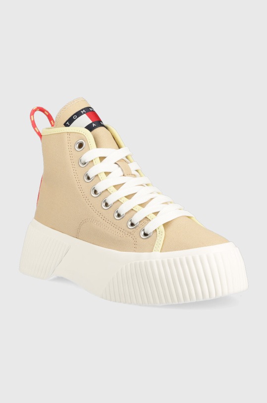 Kecky Tommy Jeans VULC PLAT. CANVAS MC EN0EN02091 béžová SS23