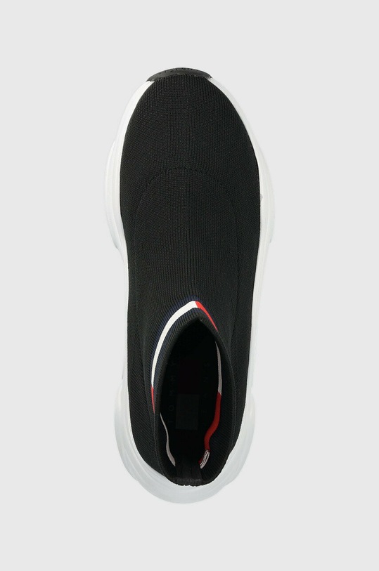 Sneakers boty Tommy Jeans SOCK BOOT černá EN0EN02104