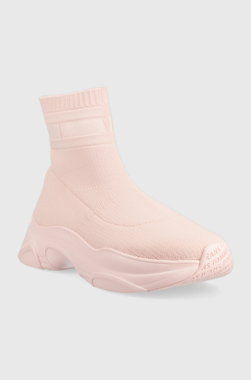 Tenisky Tommy Jeans SOCK BOOT MONOCOLOR EN0EN02105 ružová SS23