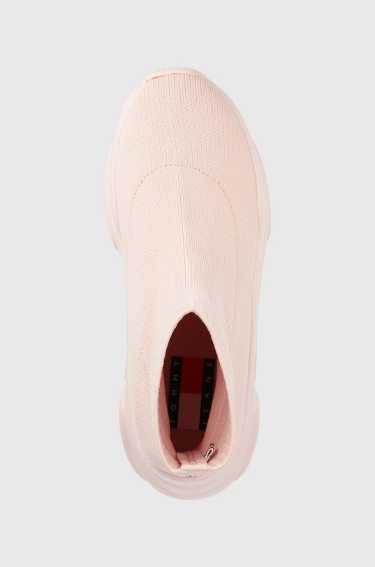 Tommy Jeans sneakers SOCK BOOT MONOCOLOR rosa EN0EN02105