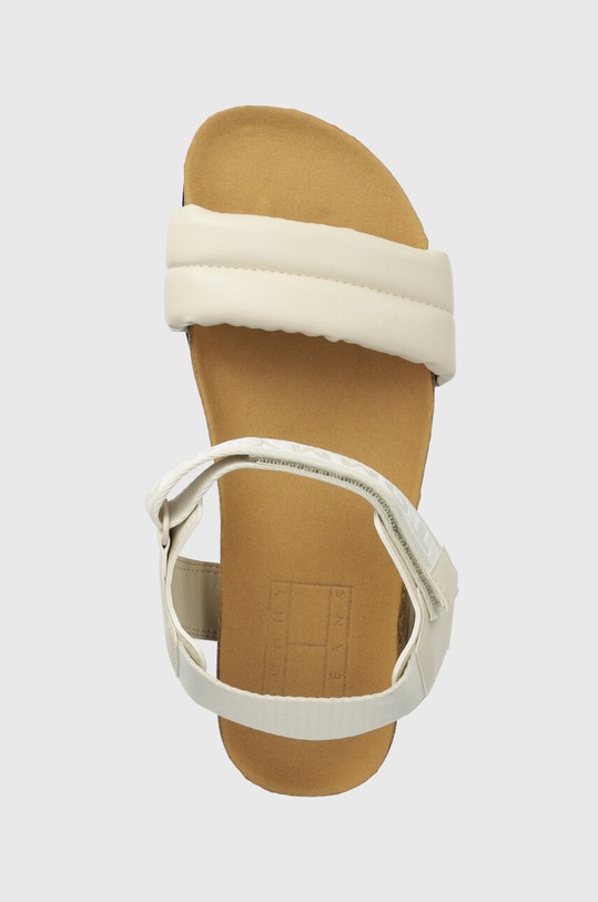 Tommy Jeans sandały FLAG OUTSOLE SANDAL beżowy EN0EN02122