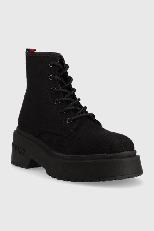 Tommy Jeans ghete LACE UP FESTIV BOOTS EN0EN02133 negru SS23