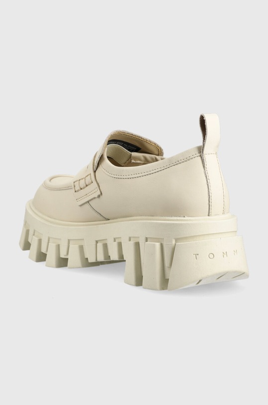 Obuwie Tommy Jeans mokasyny skórzane CHUNKY LOAFER LTHER EN0EN02177 beżowy