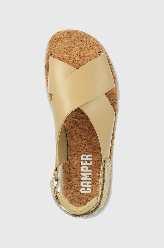 Camper sandały skórzane Oruga Sandal beżowy K200157.048
