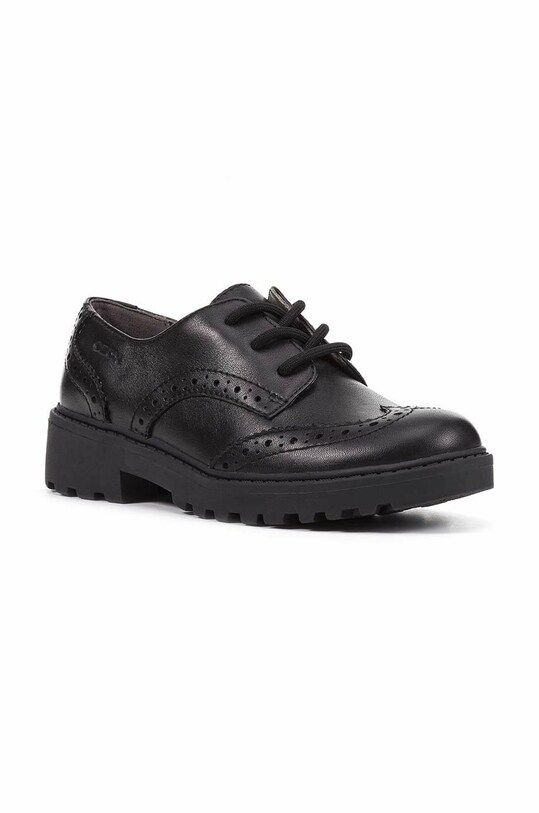 Kožené polobotky Geox J CASEY GIRL J6420N.00085.C9999 černá SS23