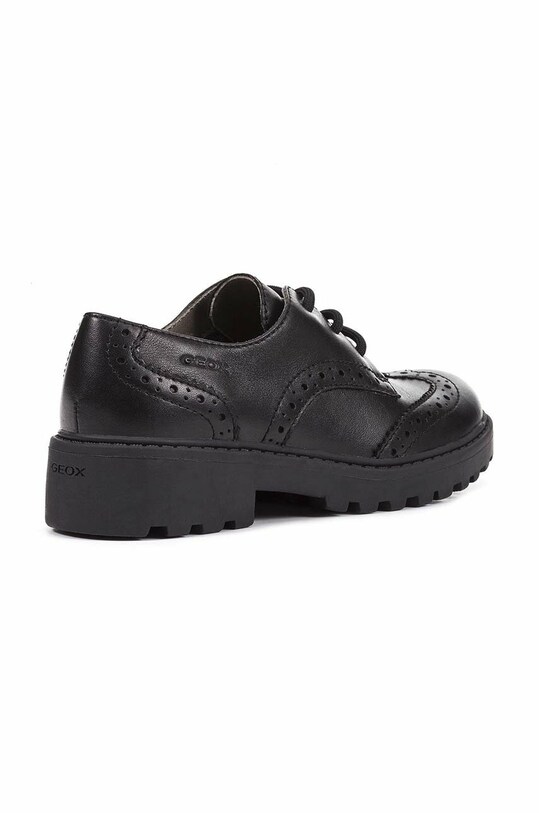 Kožené polobotky Geox J CASEY GIRL černá J6420N.00085.C9999