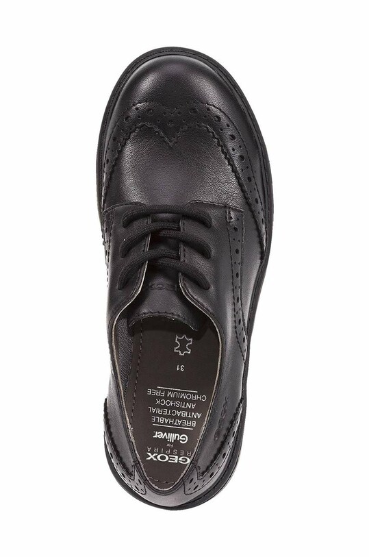 Kožené polobotky Geox J CASEY GIRL J6420N.00085.C9999 černá