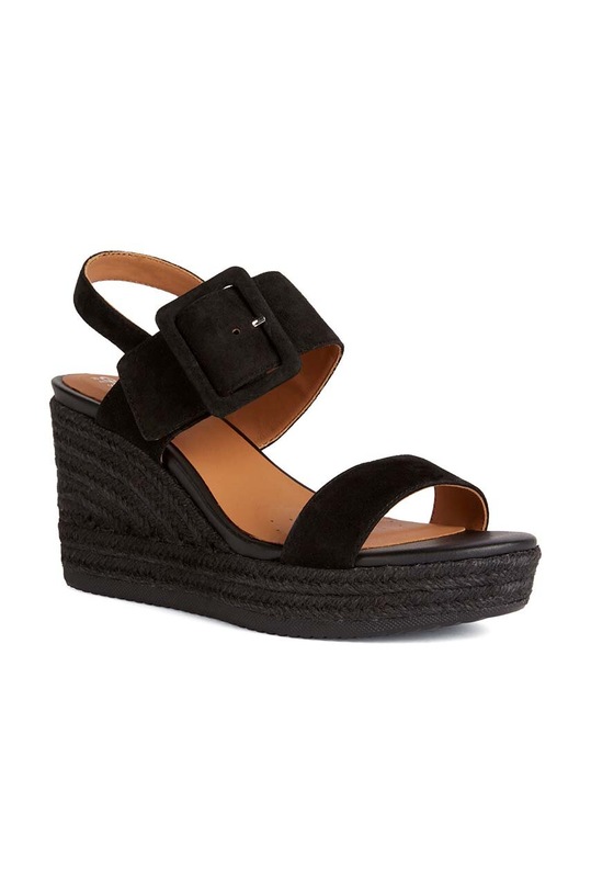 Semišové sandále Geox D PONZA D35GVB.00021.C9999 čierna SS23