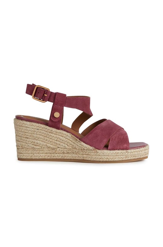 Geox sandały zamszowe D PANAREA 5-8 cm bordowy D35UYB.00022.C8335