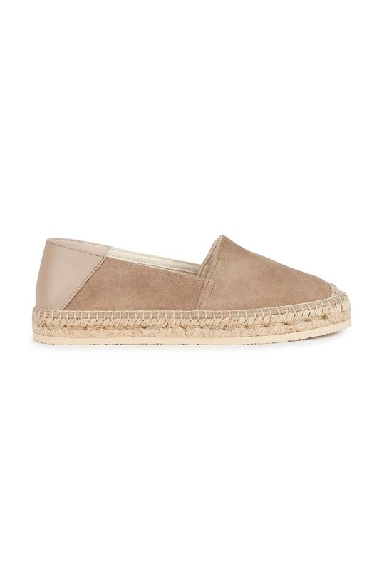Geox espadryle skórzane D LAMPEDUSA skóra zamszowa beżowy D35V0A.02285.C6738