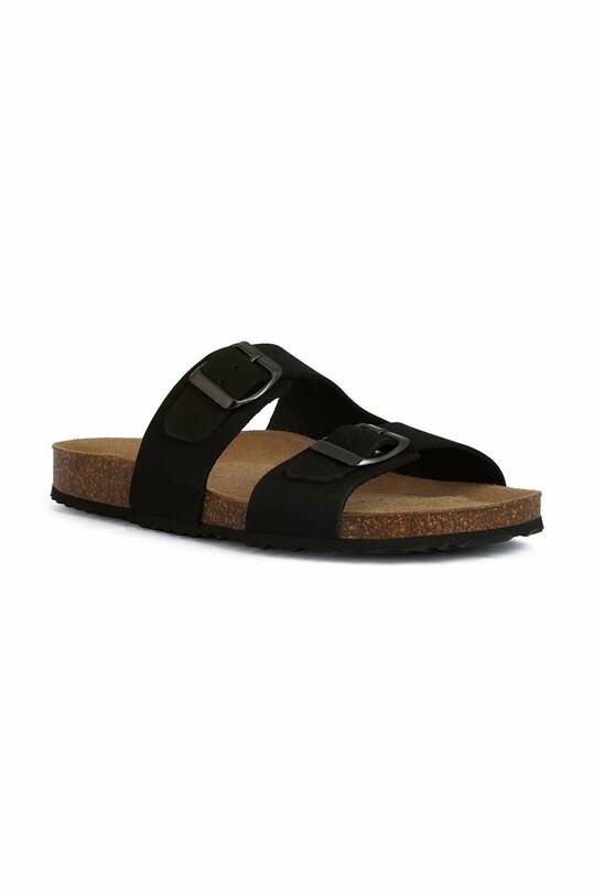 Semišové šľapky Geox D BRIONIA L D35LSL.00032.C9999 čierna SS25