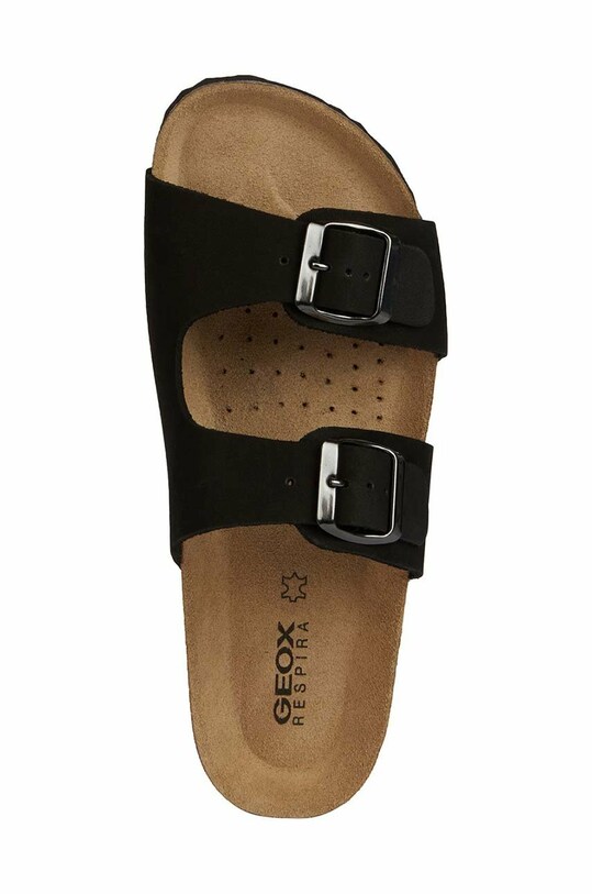 Semišové šľapky Geox D BRIONIA L D35LSL.00032.C9999 čierna