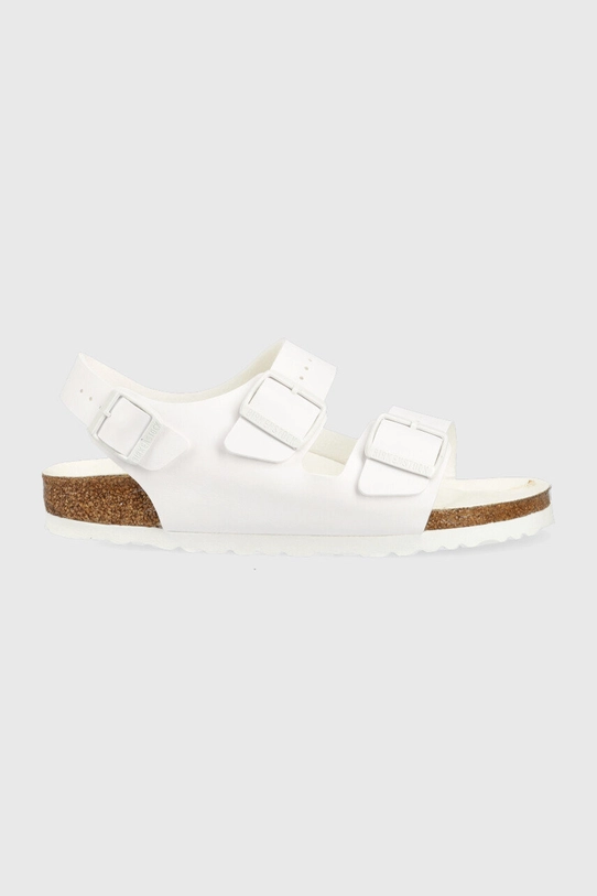 Birkenstock sandals MILANO faux grain leather white 1025011