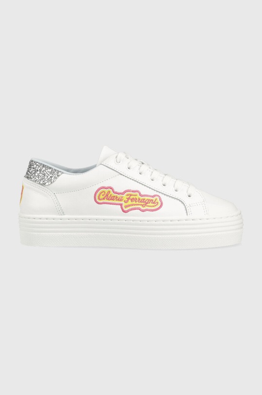 Chiara Ferragni sneakers din piele CF3121_064 platformă alb CF3121.064