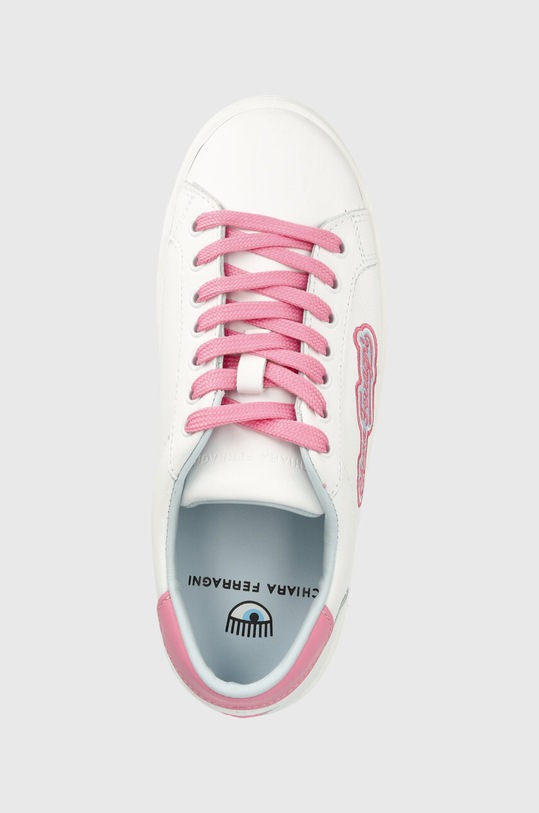 Kožené tenisky Chiara Ferragni Tennis Low bílá CF3121.072