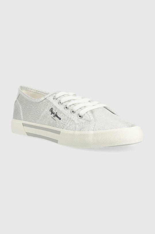 Ниски кецове Pepe Jeans BRADY PLS31439 сребърен SS25
