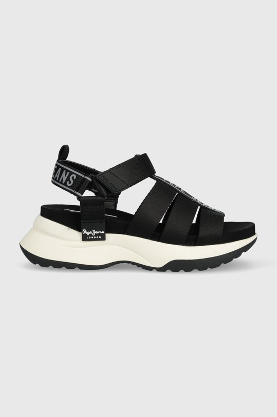 Pepe Jeans szandál Venus platform fekete PLS90570