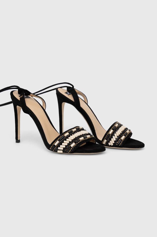 Elisabetta Franchi sandale din piele intoarsa SA78B32E2.685 negru SS23
