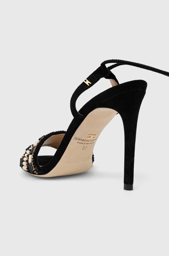 Obuwie Elisabetta Franchi sandały zamszowe SA78B32E2.685 czarny