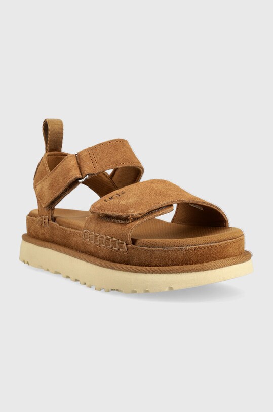UGG sandale din piele întoarsă Goldenstar 1136783.CHE maro SS24