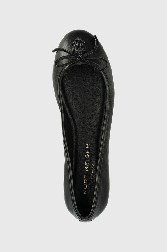 Kurt Geiger London baleriny skórzane Eagle Ballerina czarny 9790600109.BLACK