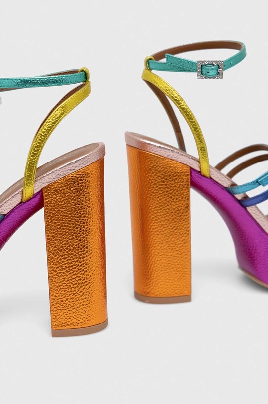 Obuwie Kurt Geiger London sandały skórzane Pierra High Platform 9799369109.MULT multicolor