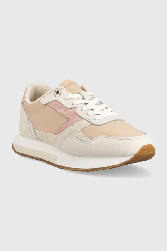 Sneakers boty Tommy Hilfiger ESSENTIAL TH RUNNER FW0FW06947 béžová SS23