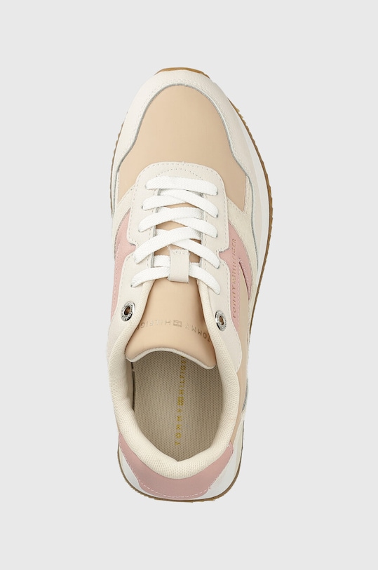 Sneakers boty Tommy Hilfiger ESSENTIAL TH RUNNER béžová FW0FW06947