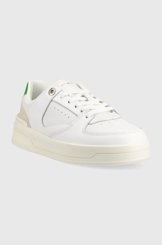 Кожаные кроссовки Tommy Hilfiger LEATHER BASKET SNEAKER FW0FW06951 белый SS23