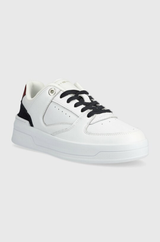 Δερμάτινα αθλητικά παπούτσια Tommy Hilfiger LEATHER BASKET SNEAKER FW0FW06951 λευκό SS23