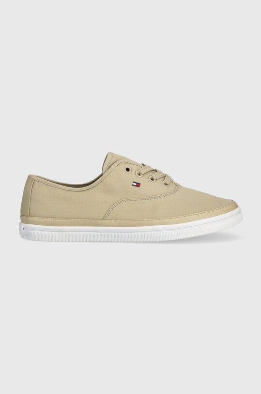 Tommy Hilfiger tenisówki ESSENTIAL KESHA LACE SNEAKER Planet friendly beżowy FW0FW06955
