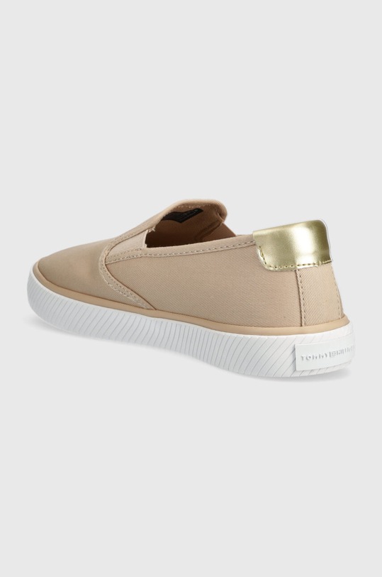 Obuwie Tommy Hilfiger tenisówki ESSENTIAL SLIP-ON SNEAKER FW0FW06956 beżowy