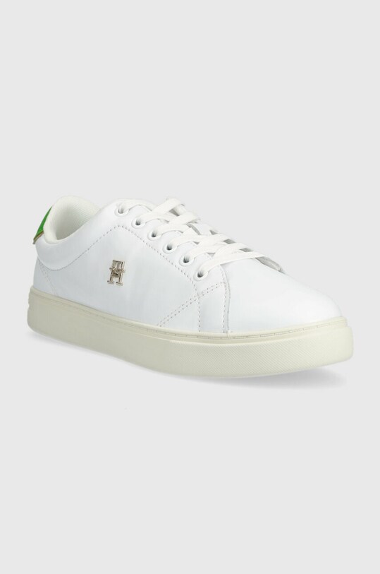 Tommy Hilfiger sneakersy skórzane ELEVATED ESSENTIAL COURT SNEAKER FW0FW06965 biały SS23
