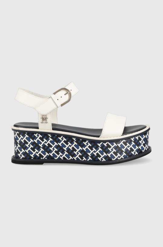 Tommy Hilfiger sandały skórzane NEW ARTISANAL FLATFORM pozostałe biały FW0FW07022