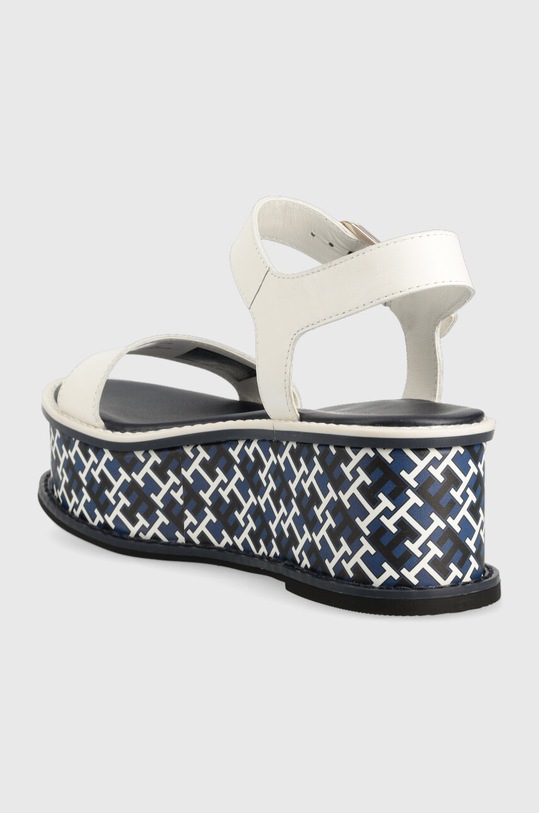 Obuwie Tommy Hilfiger sandały skórzane NEW ARTISANAL FLATFORM FW0FW07022 biały