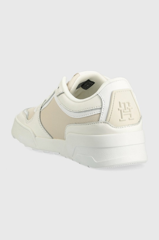 Obuwie Tommy Hilfiger sneakersy skórzane LOW TH BASKET SNEAKER FW0FW07024 beżowy