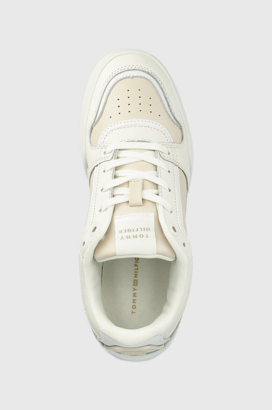 Tommy Hilfiger sneakersy skórzane LOW TH BASKET SNEAKER beżowy FW0FW07024