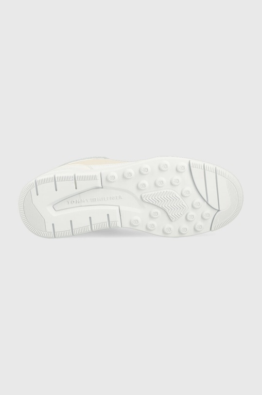 Tommy Hilfiger sneakersy skórzane LOW TH BASKET SNEAKER FW0FW07024 beżowy