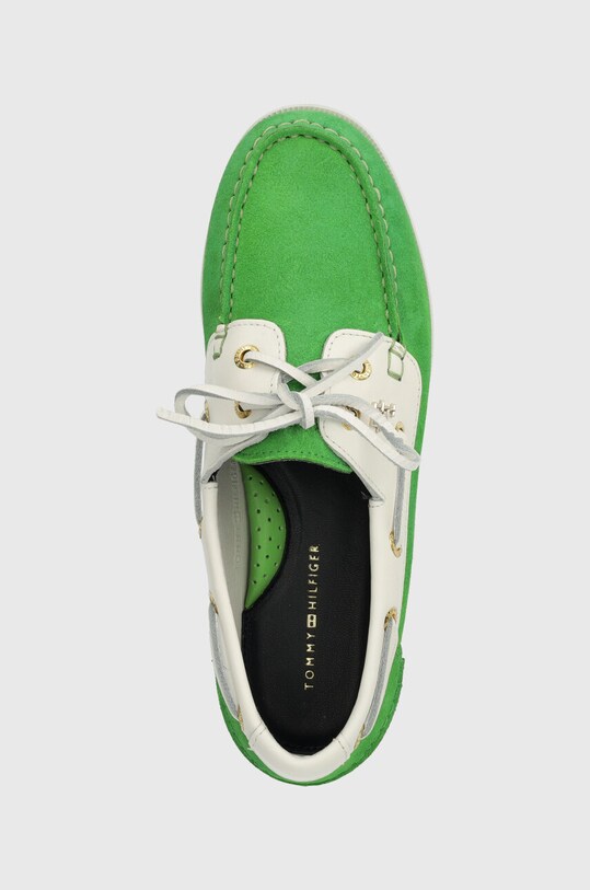 Tommy Hilfiger mokasyny zamszowe TH BOAT SHOE zielony FW0FW07066