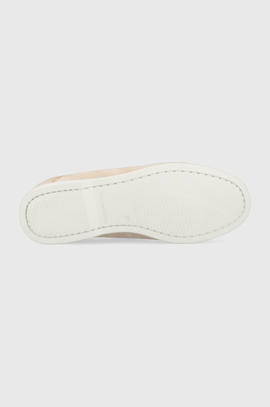 Замшеві мокасини Tommy Hilfiger TH BOAT SHOE FW0FW07066 бежевий